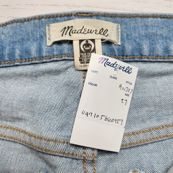 Madewell Slim Demi Boot Jeans Cropped High Rise Light Bellmeade Wash 27 - Picture 9 of 10